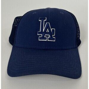 Vintage LA Dodgers Hat New Era 39THIRTY MLB Vented Stay Cool Baseball Cap Blue